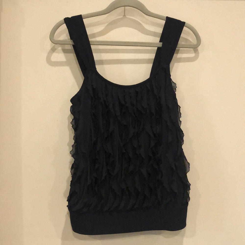 AGB tank top with ruffles on front and back